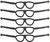 Óculos com Haste - Cor Preta - Pact com 5 Unidades
