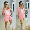 Conjunto Jordânia listra rosa