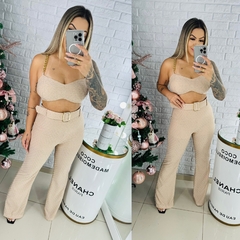 Conjunto calça e cinto corrente - comprar online