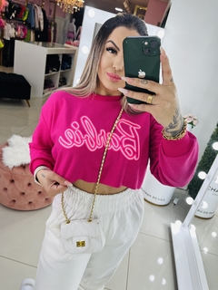 Moletom cropped Barbie - comprar online