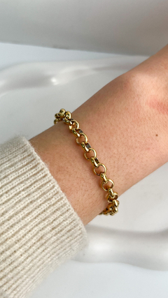 Pulsera Rolo 4MM | Acero Dorado ✪