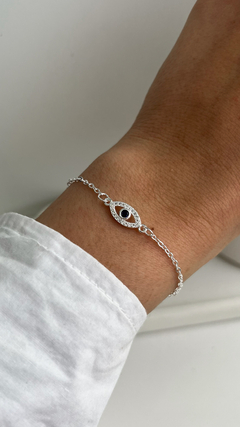 Pulsera Ojo Turco | Acero Blanco