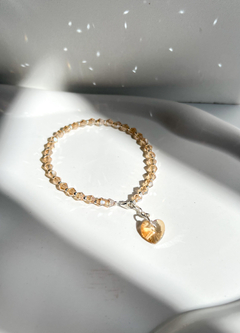 Pulsera Imperial Ocre | Acero Blanco