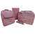 Kit Bolsa Maternidade Rosa Bebe Com Mala Mochila 3 Pç IB