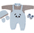 Saída de Maternidade Bicho Panda Azul bebê + Sapatinho de Brinde - JUJUBA KIDS | Enxoval de bebê e Moda de 0 à 8 anos