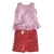 CONJUNTO FEMININO BLUSA ROSA E SHORT TAM 1