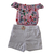 CONJUNTO FEMININO BLUSA E SHORT 8056 ROSA TAM M