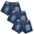 KIT SHORT JEANS FEM 3 PÇ AZUL MARINHO DELAVE SKL11 TAM 04