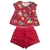 CONJ. BLUSA MALHA SHORT MOLETINHO VERMELHO BRANDILI TAM: 1