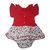 BODY VESTIDO BEBÊ VERMELHO MENINA ESTAMPADO KIKA 6044 TAM G - comprar online