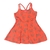 VESTIDO M.MALHA ESTAMPADA LARANJA ROMITEX 50330 TAM 1