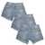 KIT SHORT JEANS FEMININO 3 PEÇAS AZUL CLARO SKL1 TAM 04