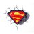 Luminária Superman Logo - Dc - 3D Light Fx