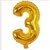 Balão Metalizado Pequeno Dourado 0 a 9 - loja online