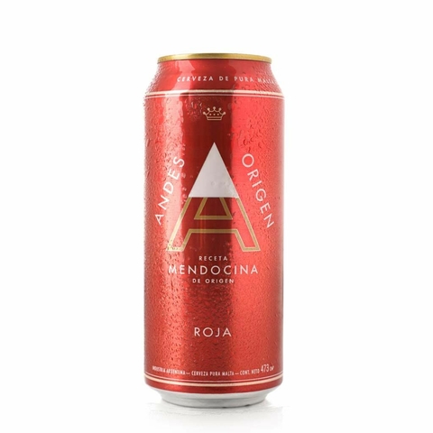 Cerveza en lata Andes Origen Roja 473 ml.