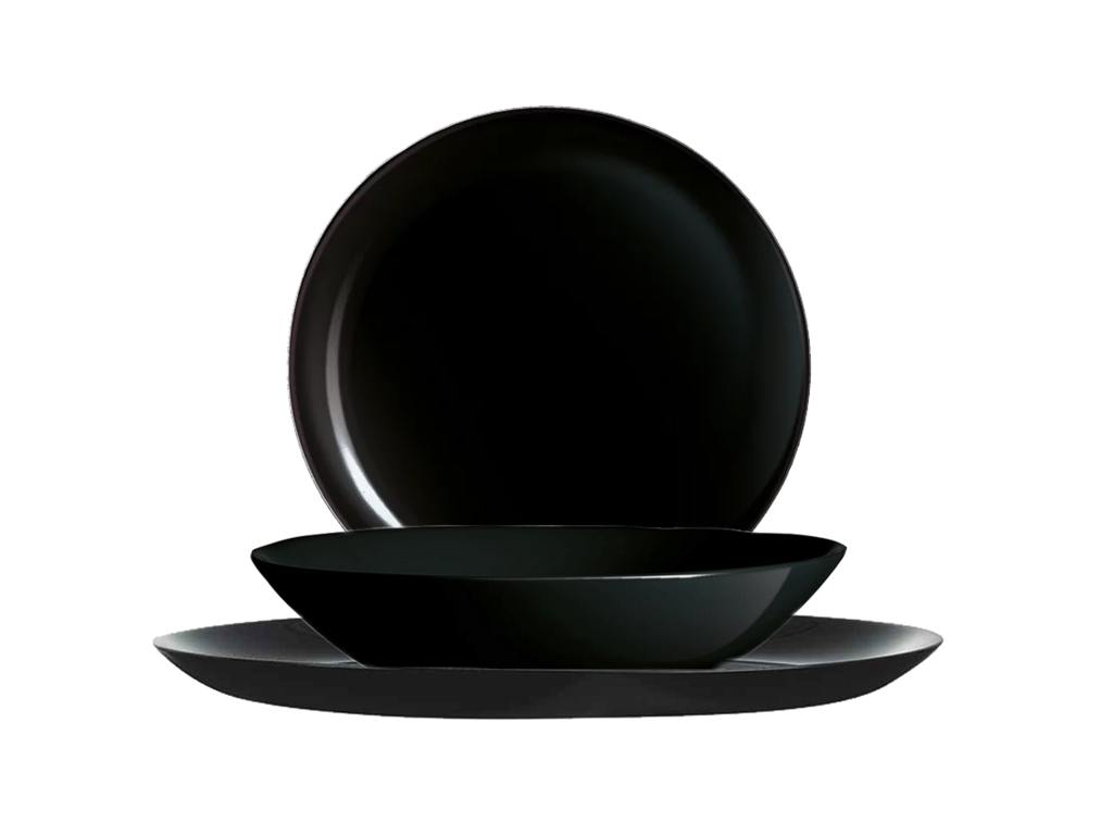 Juego de Vajilla Luminarc Diwali x18 Negro