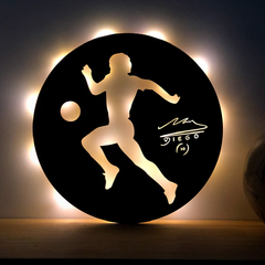 Maradona / pelota y firma / 45cm / led a pilas