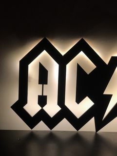 Cuadro led ACDC | 60x20cm | luz a pilas - comprar online