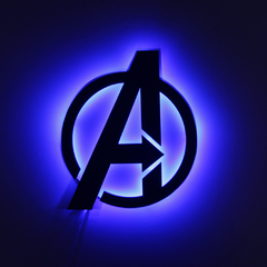 Cuadro led / 12v / dimmer / Logo Avengers Marvel