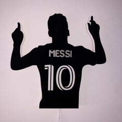 Silueta led Messi - 40x40cm - 12v - led rosa - dimmer manual - - comprar online