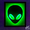 Alien led verde con marco