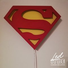 Cuadro Led Superman Logo - tienda online