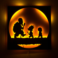 Cuadro Led Dragon ball Z Roshi Krillin Goku