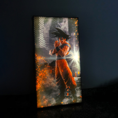 Goku led en lona backlight 70x40cm - comprar online