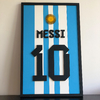 Cuadro Messi hecho en madera 50x25cm