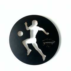 Silueta LED - Maradona -firma y pelota - 50x50cm - Luz calida - Pilas incluidas - comprar online