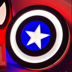 Imagen de Capitan America logo led