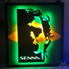 Ayrton Senna bandera brasil cuadro led con marco - comprar online