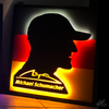 Imagen de Michael Schumacher bandera alemania cuadro led con marco