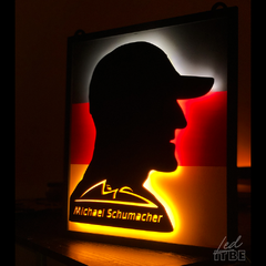 Michael Schumacher bandera alemania cuadro led con marco - comprar online