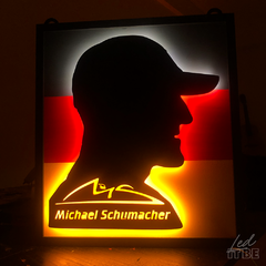 Michael Schumacher bandera alemania cuadro led con marco