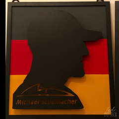 Michael Schumacher bandera alemania cuadro led con marco - tienda online