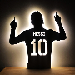 Silueta Messi | 50x50cm | Led a pilas 5v (incluidas) en internet