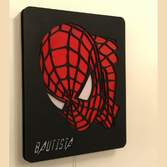 Cuadro led Spiderman con nombre personalizable - comprar online