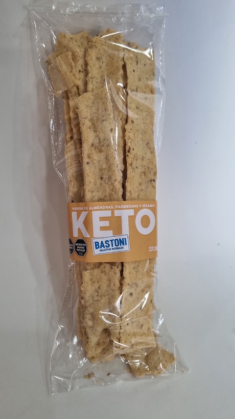 Bastoni Keto harina de almendras, parmesano y sésamo 100gr