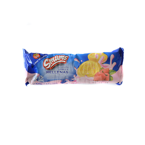 GALLETITAS RELLENAS S/ FRUTILLA X 105 GRS smams