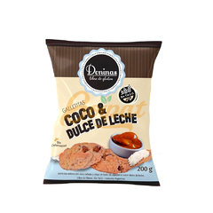 Galletitas sabor coco y dulce de leche sin tacc Doninas