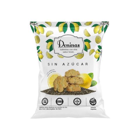 Galletitas sabor limón sin azúcar sin tacc Doninas