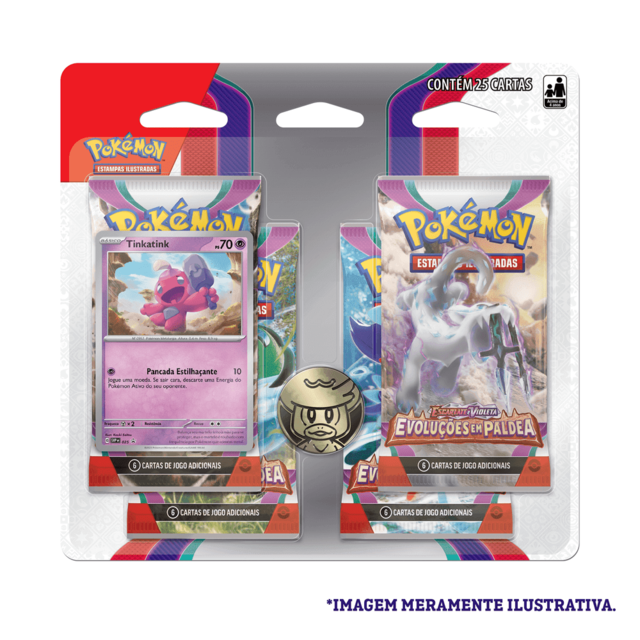 Pokémon 25 Cartas Blister Quadruplo Tinkatink Evoluções Em Paldea Escarlate E Violeta 2 Copag