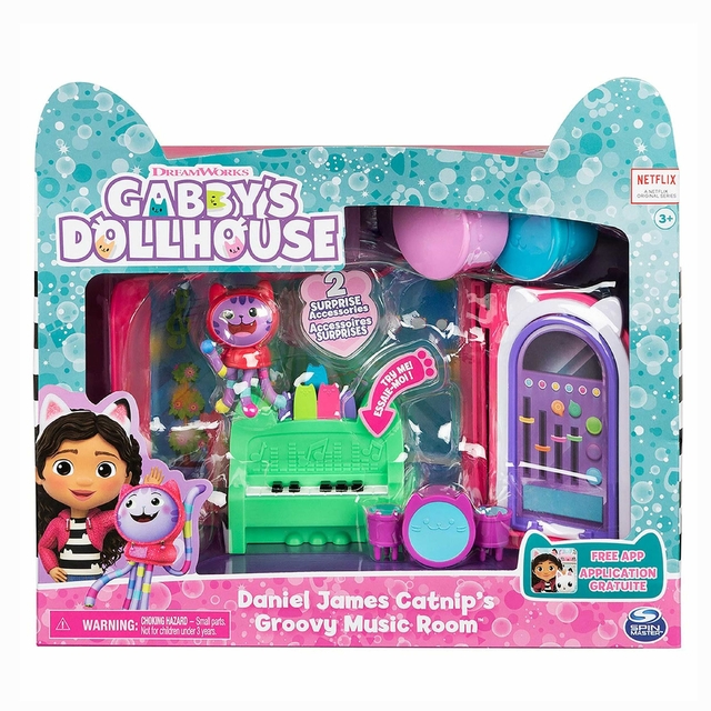 Gabby's Dollhouse Quarto De Música DJ Daniel James Catnip 3637 Sunny Spin Master