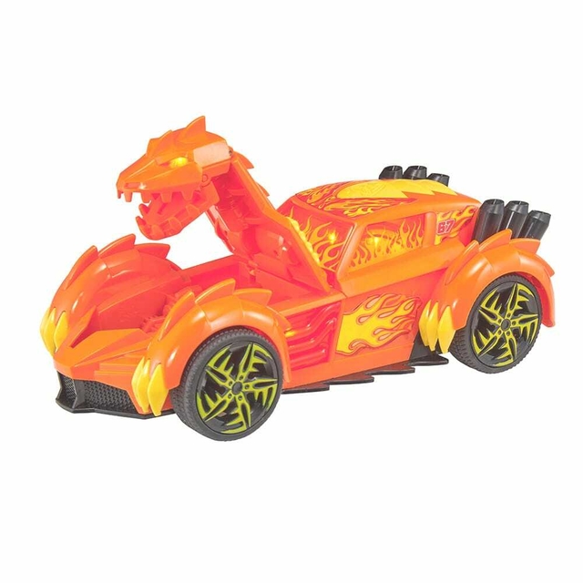 Carro Monster Moverz Teamsterz Laranja Com Luz e Som F01221 Fun