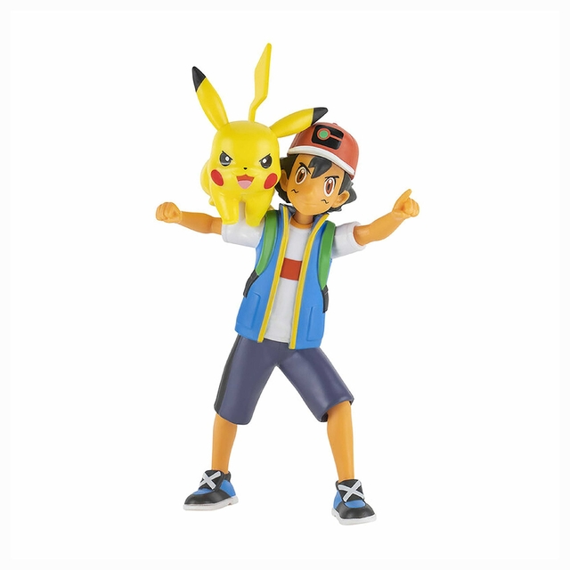 Boneco Pokémon Ash + Pikachu 2602 - Sunny Jazwares