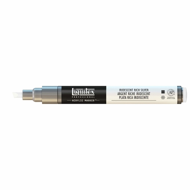 Marcador Liquitex Paint Marker Fine 239 Iridescent Rich Silver