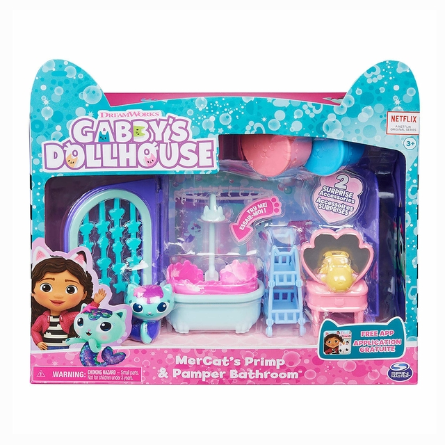 Gabby's Dollhouse Playset Luxo Banheiro Com Mercat 3069 Spin Master Sunny