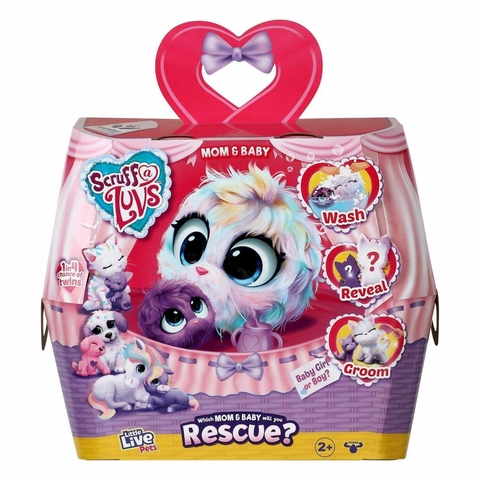 Pelúcia Adotados Scruff A Luvs Little Live Pets Família Mamãe e Bebê F0122-5 Fun