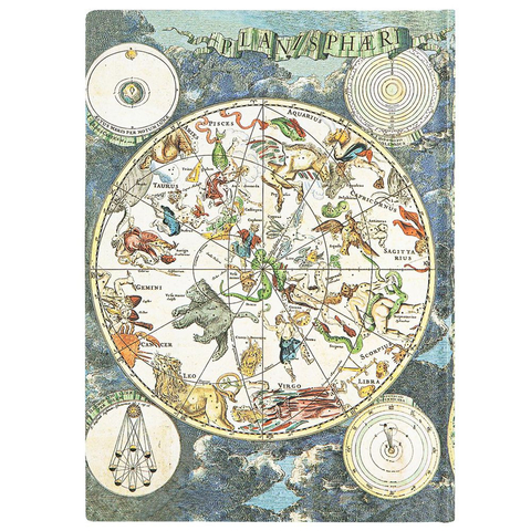 Caderno Paperblanks 18x13cm Pautado Celestial Planisphere